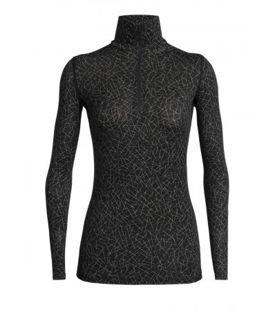 Merino Chemise Icebreaker 200 Oasis LS Half Zip Sky Paths W's