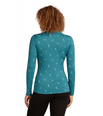 Icebreaker Women's Merino 200 Oasis LS Crewe Thermal Top Ski Day